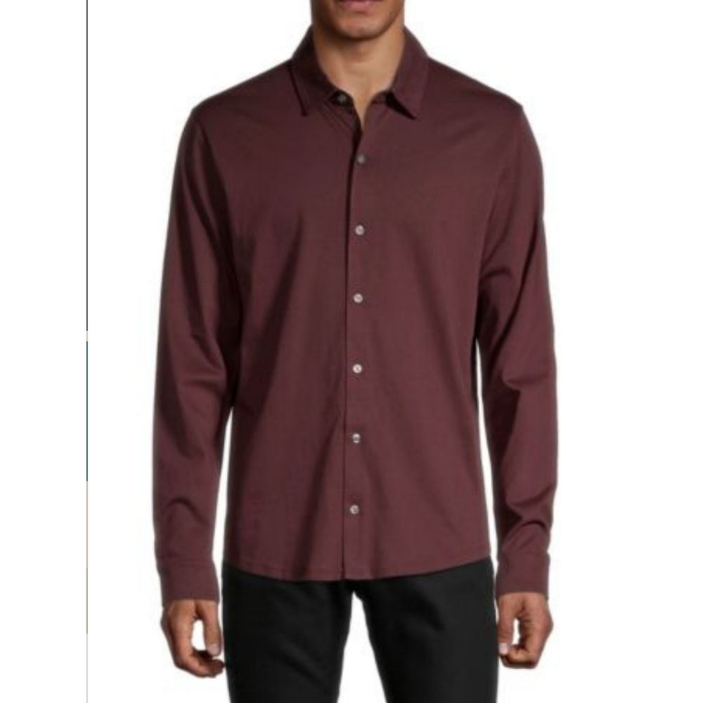 Vince Pima Cotton‎ Solid Long Sleeve Shirt Size Medium